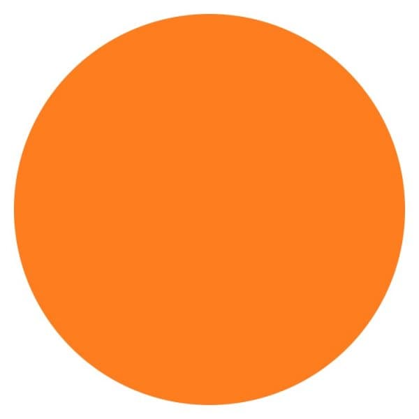 Individual PVC redondo 40 cm. Naranja