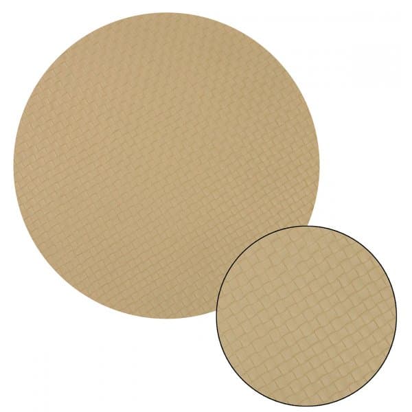 z     Individual PVC redondo 40 cm. Crudo trenzado