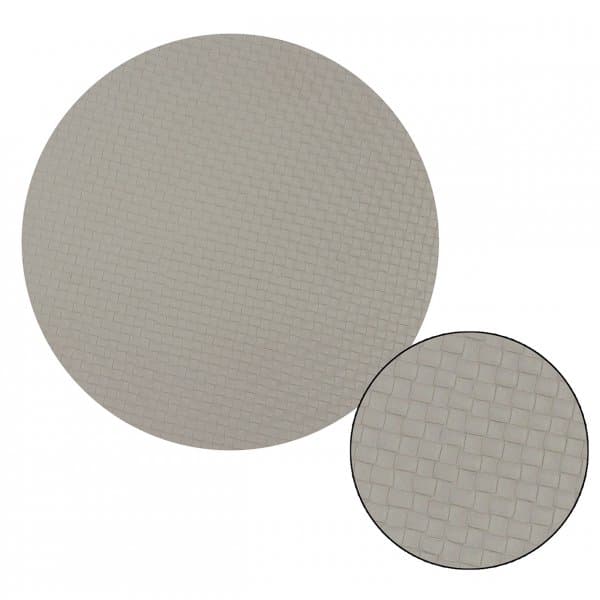 z     Individual PVC redondo 40 cm. Gris trenzado