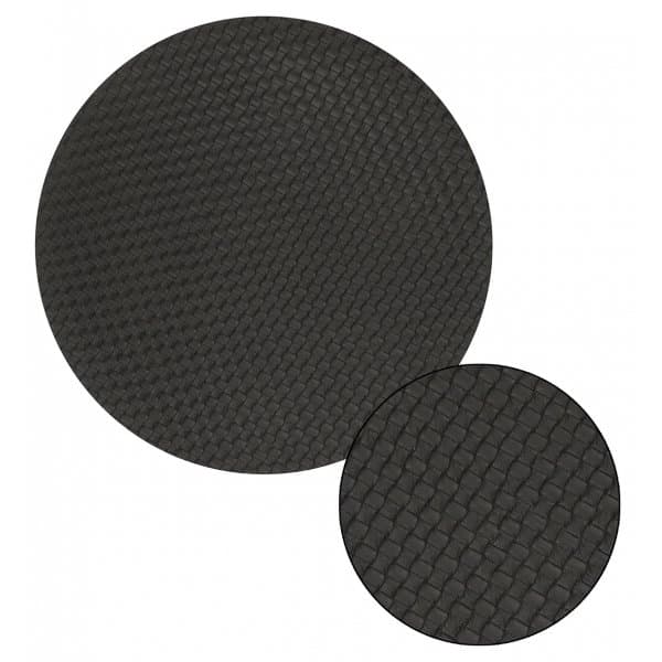 z     Individual PVC redondo 40 cm. Negro trenzado